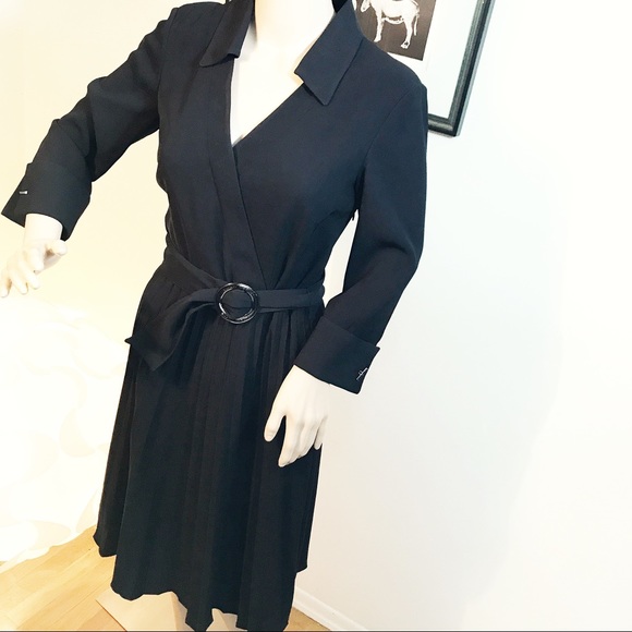 Tahari Dresses & Skirts - Tahari Polished Pleated Dress belt cuff links 4